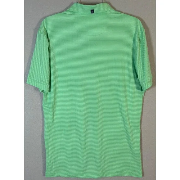 NWOT Mizzen Main Versa Polo Mens M Light Green Textured Golf Beach Resort Aloha - Picture 2 of 8